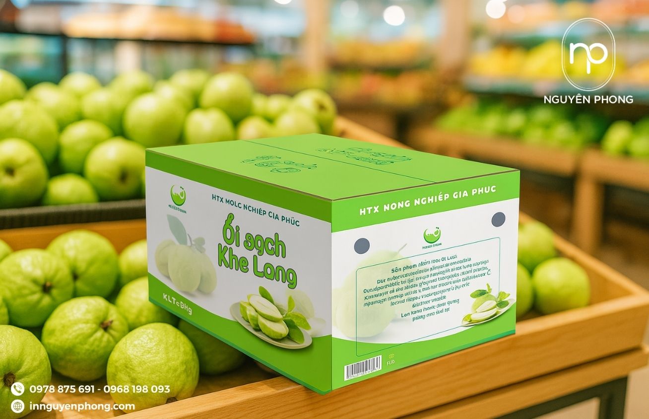 Thùng carton đựng ổi thiết kế đẹp